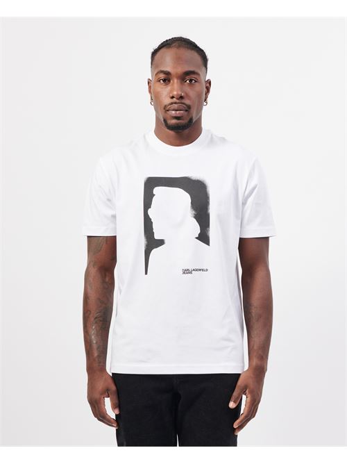 T-shirt uomo Karl Lagerfeld con stampa KARL LAGERFELD | 245D1709J109